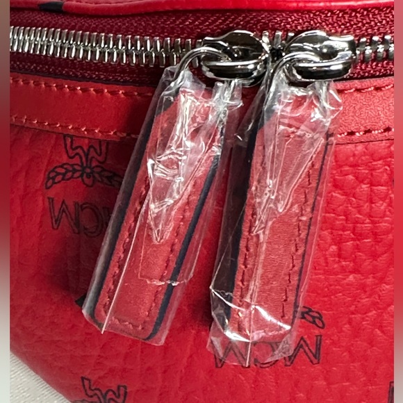 MCM Red Leather Bum Bag LIKE NEW - Picture 6 of 16